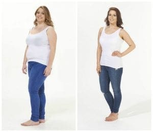 Nina before and after losing 5.5 stone with The Slimming Clinic
