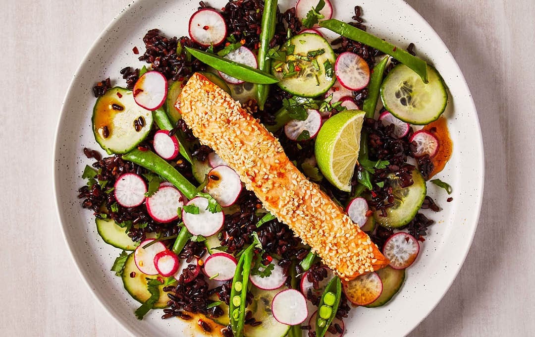April Diet Plan Week 4 – Recipe 6 Salmon Rice Salad