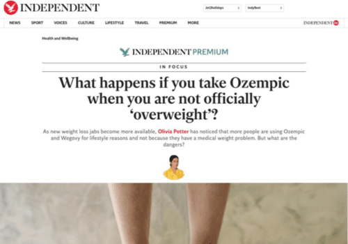 The independent article ozempic